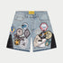 GODSPEED Patchwork Denim Shorts Mens Apparel
